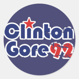 Adesivo Clinton Gore 1992