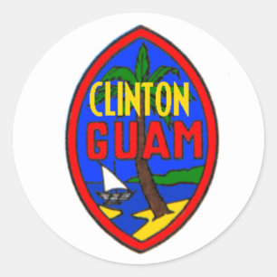 Adesivo Clinton GUAM Sticker