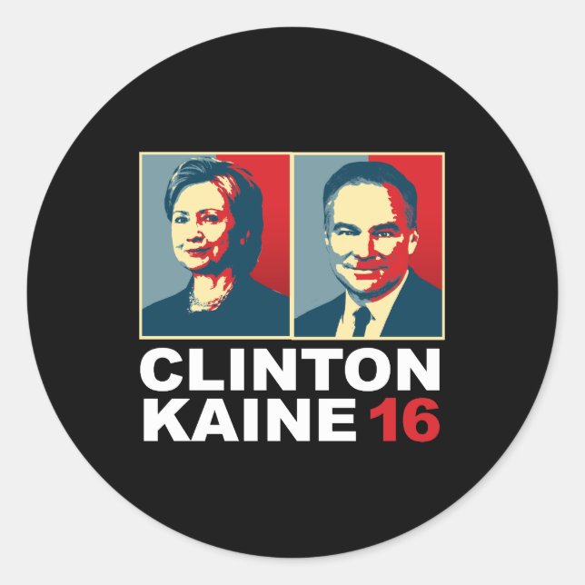 Adesivo Clinton Kaine 16 - Posterizado — (Frente)