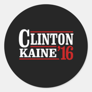 Adesivo Clinton Kaine 2016 - sinal retro --