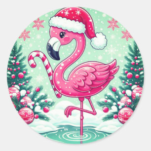 Adesivo Clipart-10424 do Christmas Flamingo Sublimation