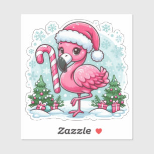 Adesivo Clipart-10424 do Christmas Flamingo Sublimation