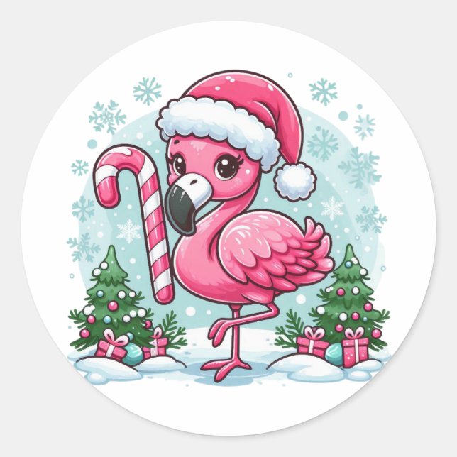 Adesivo Clipart-10424 do Christmas Flamingo Sublimation (Frente)