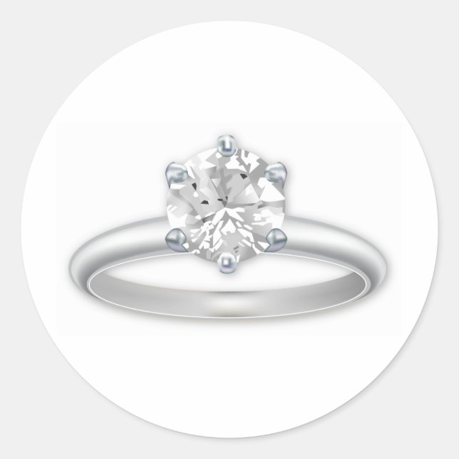 Adesivo Clipart do Anel Diamond (Frente)