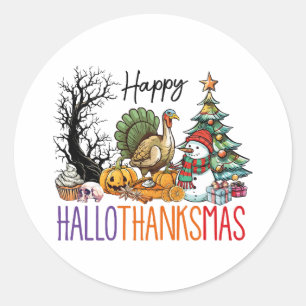 Adesivo Clipart Feliz Hallothanksmas