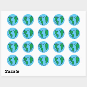 Adesivo Clipart Terra Feliz do Ícone Ecológico do Mundo 