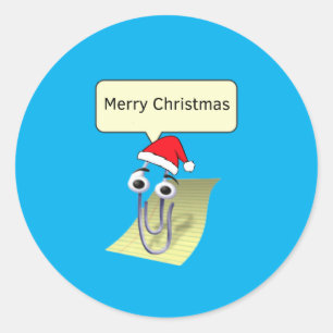 Adesivo Clippy quer um feliz Natal