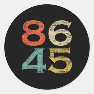 Adesivo Clique em Estilo de Vintage 86 45 Anti Trump