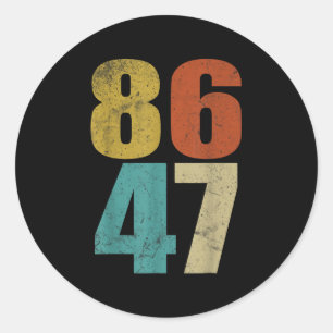 Adesivo Clique em Estilo retroativo 80s Estilo 86 47 Anti