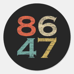 Adesivo Clique no Estilo retroativo da Vintage 8647 86 47 