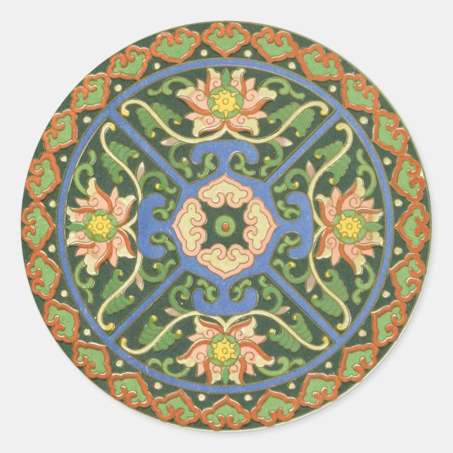 Adesivo Cloisonte China Patter Asiático Oriental (Frente)