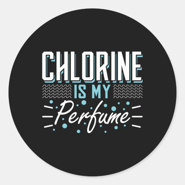 Adesivo Cloro É Minha Natação Perfume (Frente)