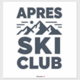 Adesivo Clube Apres Ski Logo Montanha - Roupas de Inverno 