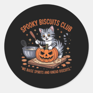 Adesivo Clube de Biscoitos Assustadores Gato Halloween Eng
