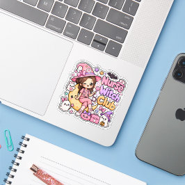 Adesivo Clube de Bruxas Enfermeiras Kawaii Fofas de Hallow