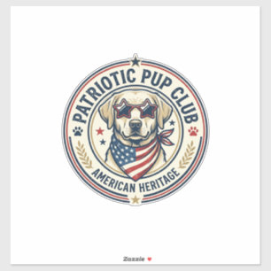Adesivo Clube de Cachorro Patriota Raça de Estimação Patri