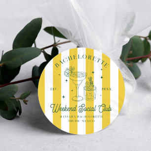 Adesivo Clube de Coquetéis de Verão   Despedida de Solteir