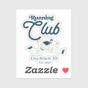 Adesivo Clube de Corrida Gráfico Personalizado Azul Marinh
