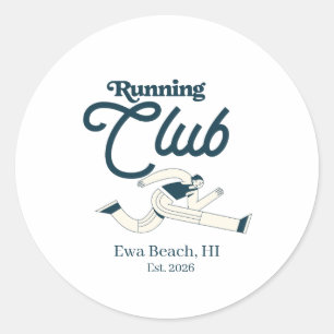 Adesivo Clube de Corrida Gráfico Personalizado Azul Marinh
