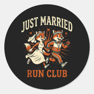 Adesivo Clube de Corrida Recém-Casados Corredor de Casamen