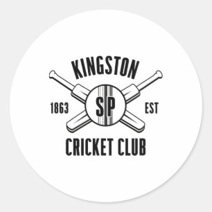 Adesivo Clube de Críquete Vintage Kingston Jamaica Est 186