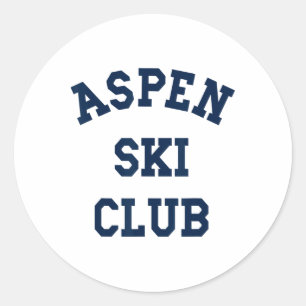 Adesivo Clube de Esqui Aspen Colorado Montanha Viagem Esqu