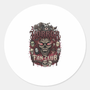 Adesivo Clube de Fãs de Terror Halloween Rosto de Demônio 