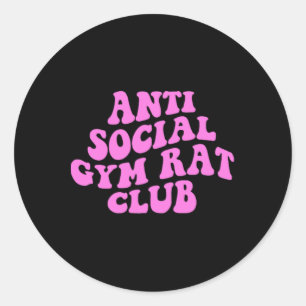Adesivo Clube de Físico Antissocial Engraçado Academia Fit