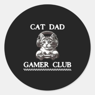 Adesivo Clube de Gamer Pai de Gato Piada Amante de Gato Jo