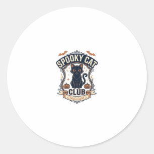 Adesivo Clube de Gato Assustador Gato Halloween Gato Assus