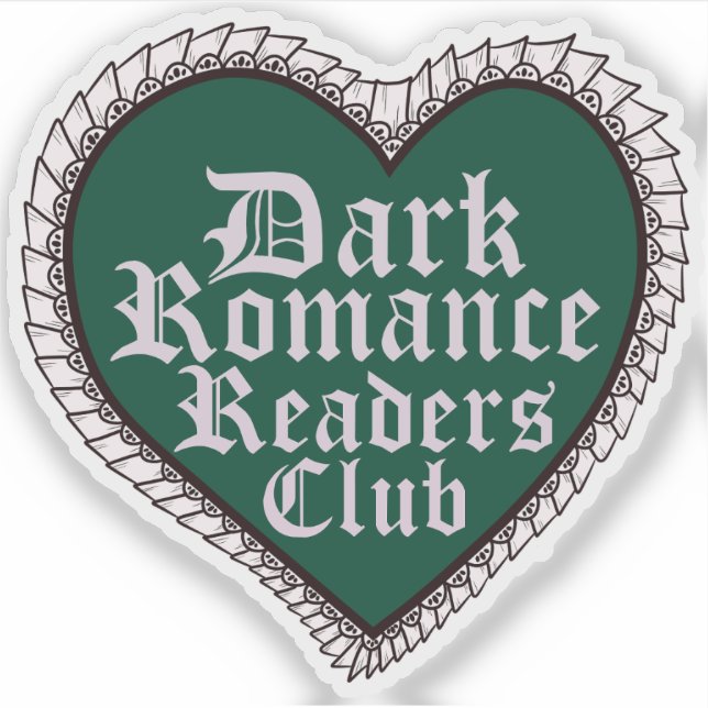 Adesivo Clube de Leitores de Romance Sombria (Frente)
