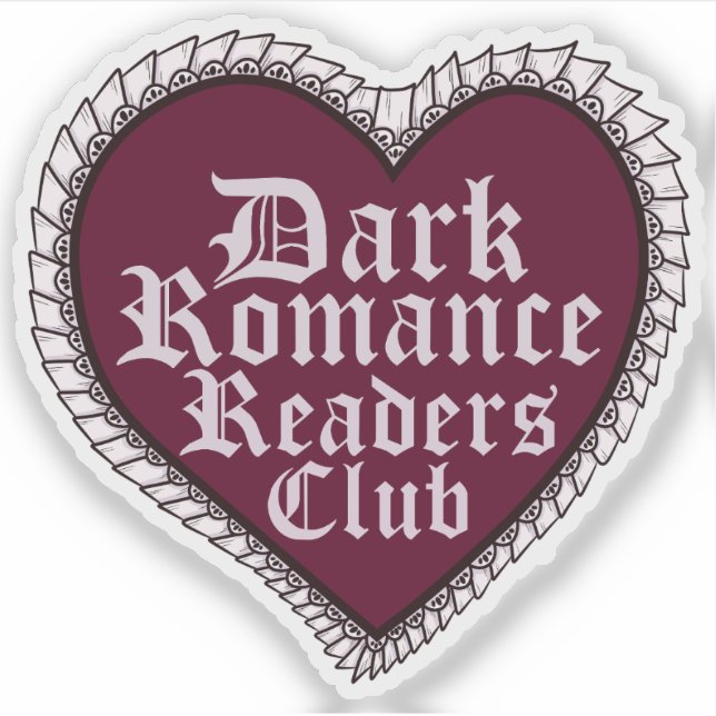 Adesivo Clube de Leitores de Romance Sombria (Frente)