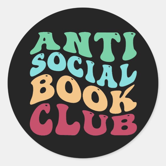 Adesivo Clube de Leitura Antissocial (Frente)