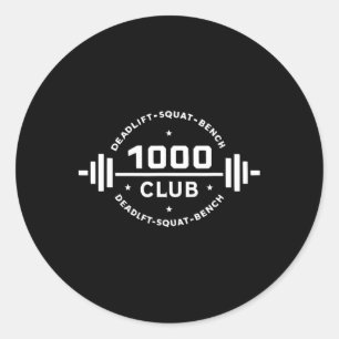 Adesivo Clube de Levantamento de 1000 Lb Treino de Fisicul