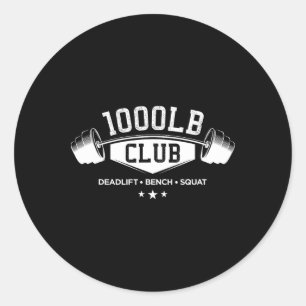 Adesivo Clube de Levantamento de Peso de 1000 Libras Acade