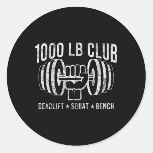 Adesivo Clube de Levantamento de Peso de 1000 Libras Gif d