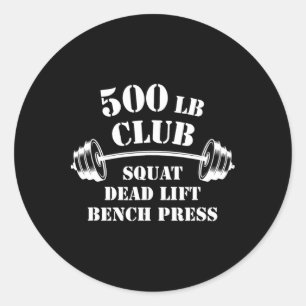 Adesivo Clube de Levantamento de Peso de 500 Libras Academ