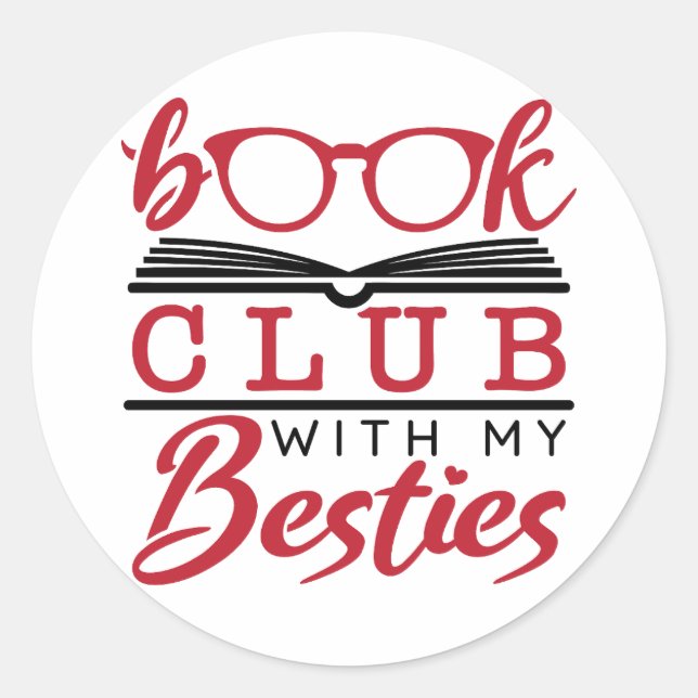 Adesivo Clube de Livro com Minhas Besties (Frente)