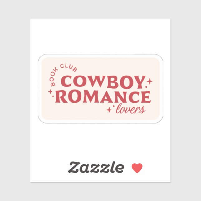 Adesivo Clube de livros de amantes de cowboy romance (Folha)