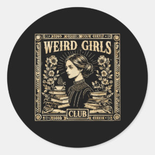 Adesivo Clube de Meninas Estranhas Arte Gótica Feminista V