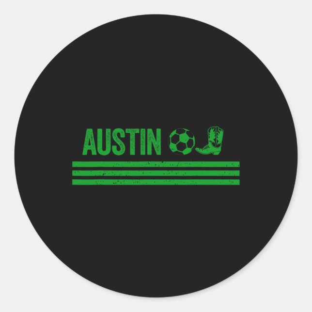 Adesivo Clube de Pé de Bota Cowboy de Austin (Frente)