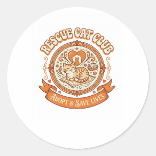 Adesivo Clube de Resgate de Gatos Resgate de Gatos Adoção