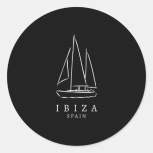 Adesivo Clube de Vela de Ibiza Espanha Lembrança de Navega
