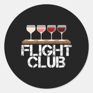 Adesivo Clube de Vinho de Voo Fomo Provando de Vinho Rosa
