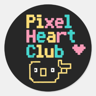 Adesivo Clube do Coração de Pixel: Amor Retro Arte Pixel p