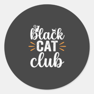 Adesivo Clube do Gato Preto Design de Halloween