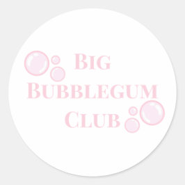 Adesivo "Clube do Grande Chiclete" Bolhas BFF Piada Divert