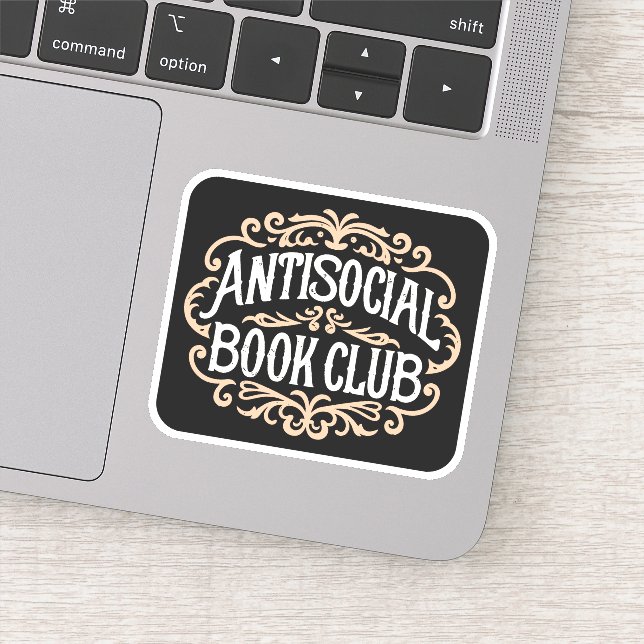 Adesivo Clube do livro antissocial (Detalhe)