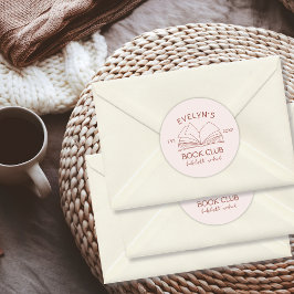 Adesivo Clube do Livro Ilustrado à Mão Festa de Despedida