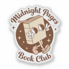 Adesivo clube do livro páginas à meia-noite